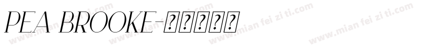 Pea Brooke字体转换